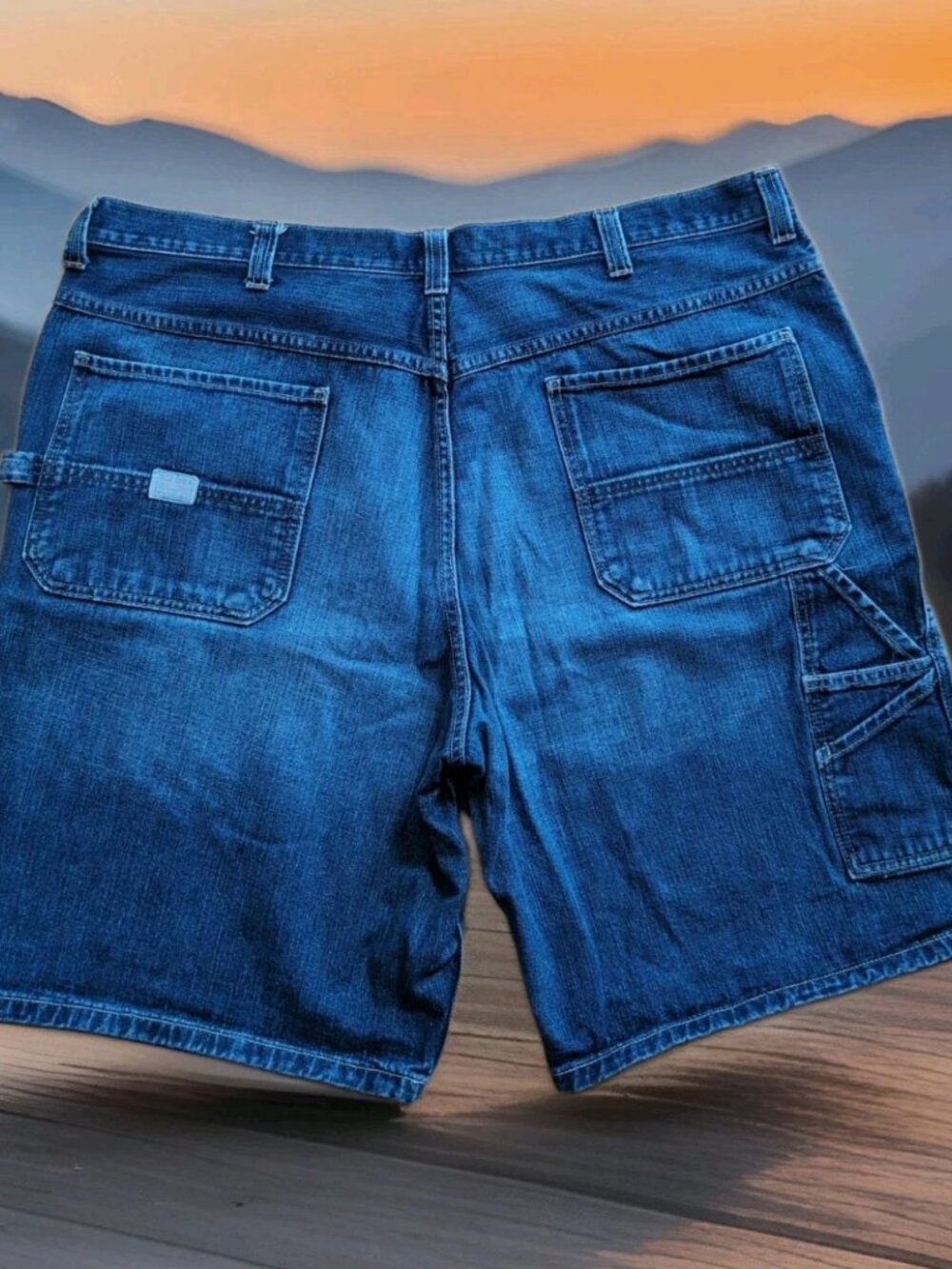 VTG Old Navy Painters Jean Shorts Mens 44 Carpenter Baggy Loose Fit Denim Jorts